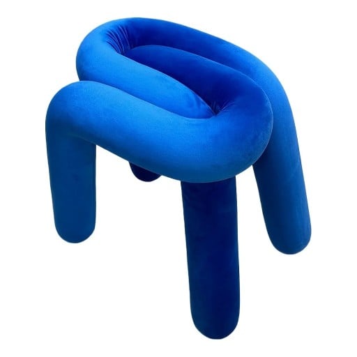 Jalkatuki, tuoli ja nojatuoli yhdessä, Huonekaluja kotiin, Korkeus 43 cm ja istuinpinta 30 cm, Solmumuotoinen neljällä jalalla