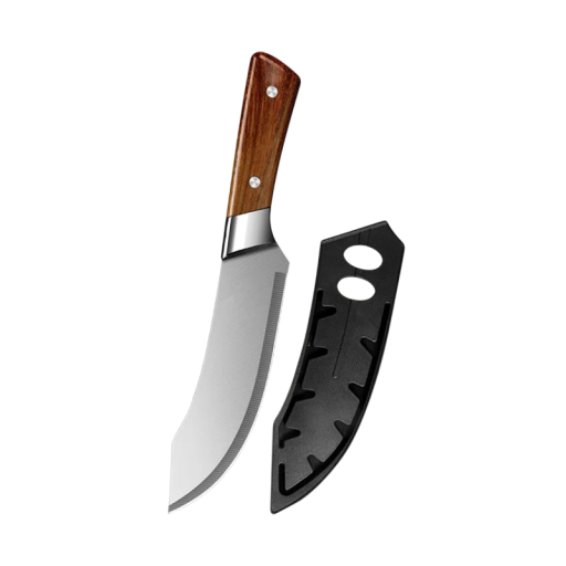 Japanisches Küchenmesser 304x177x127 mm zum Ausbeinen und Hacken von Fleisch Metzgerbeil für Schweinefleisch und Knochen mit Hülle Metzger- und Kochmesser