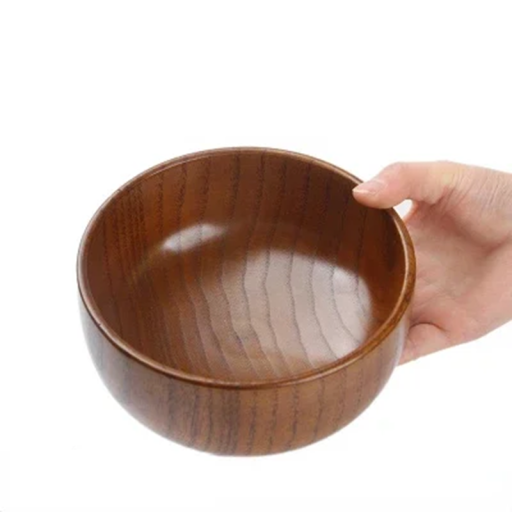Japońska Drewniana Miska 690 ml 8,5 x 15 cm Miska na zupę Miska na makaron Ramen Miska na azjatyckie jedzenie Drewniane przybory kuchenne