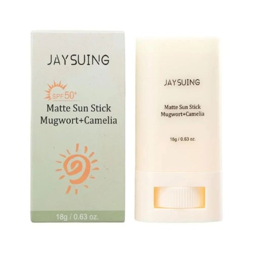 Jaysuing Matte Sun Stick napvédő stift matt hatással SPF 50+ 18 g üröm és kamélia koreai kozmetikum zsíros bőrre