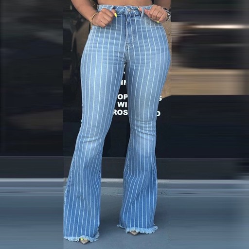 Jeans da donna a righe