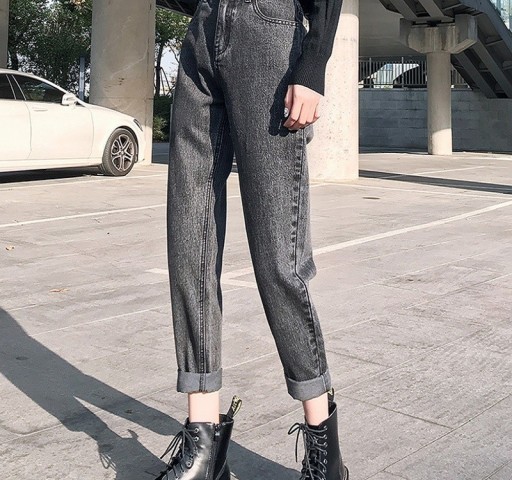 Jeans da donna a vita alta A199