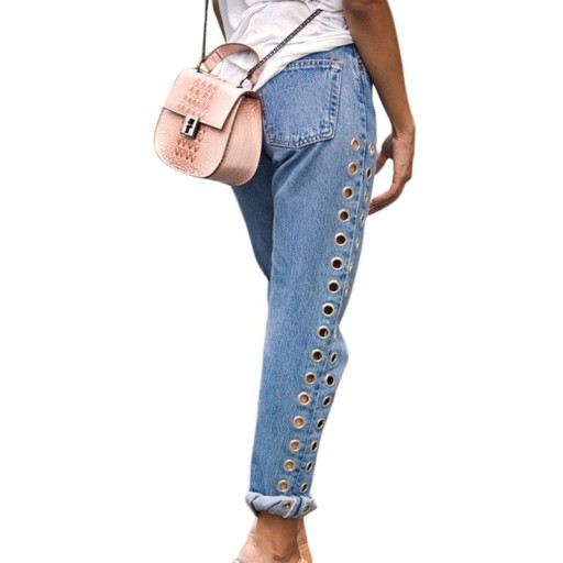 Jeans da donna con borchie