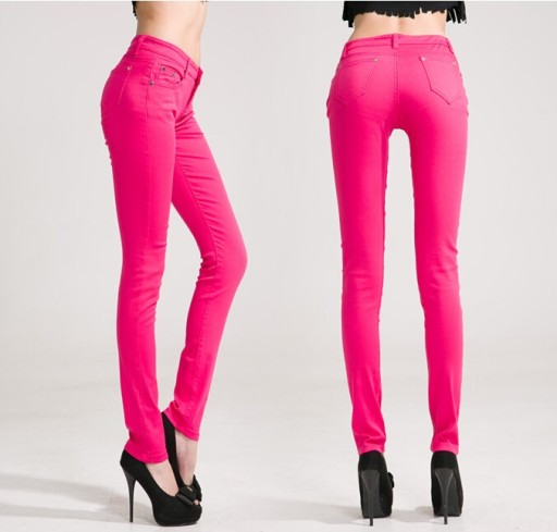 Jeans da donna stilosi - Rosa