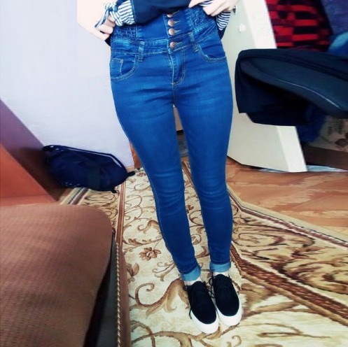 Jeans de cintura alta para mujer J1699