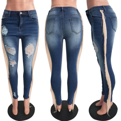 Jeans pour femmes avec franges