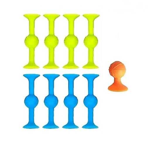 Jeu amusant avec des ventouses en silicone 9 pièces