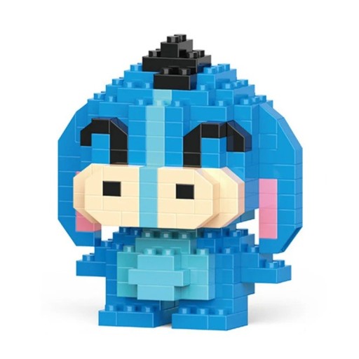 Jeu de construction pour enfants âne 5,4 x 3,2 x 6,4 cm 180 pièces Modèle en briques Jouet créatif pour enfants Animal en briques Décoration mignonne Cadeau