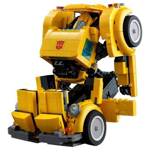 Jeu de construction voiture Transformer jaune Autorobot Jouet pour enfants 6+ Voiture robotique Cadeau idéal Modèle pliable Jeu de construction créatif