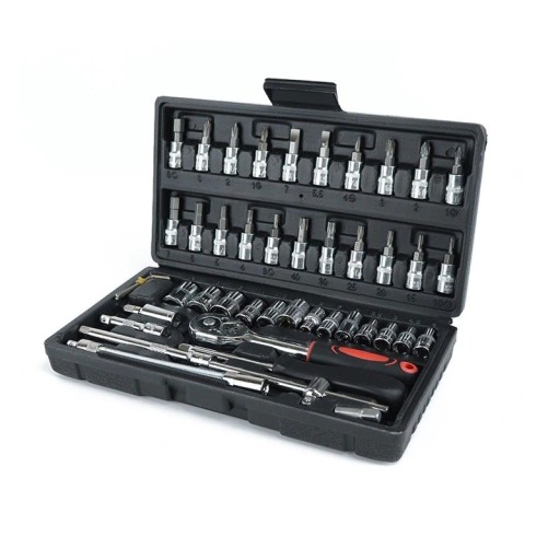 Jeu de douilles 46 pcs avec cliquet