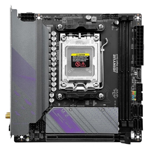 JGINYUE AM5 moderkort B650i Night Devil ITX 17x17cm stöd för AMD Ryzen 7000 serie DDR5 RAM dubbelkanal NVME SATA USB3.0