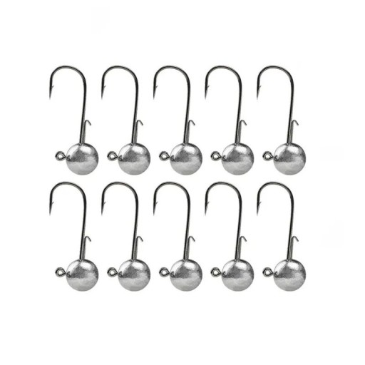 Jig Hook with Large Head 10 pcs 3 g Lure Hooks Fishing Artificial Bait Jig Head Sharp Hook for Predatory Fish Bait Setup