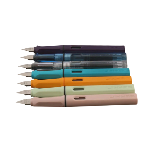 Jinhao töltőtoll 0,38 mm heggyel, modern dizájnú műanyag íróeszköz iskola, iroda, mindennapi írás