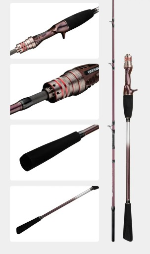 JOHNCOO C160M Casting Horgászbot Sepiára és Polipra 1,6 m Titánhegy 27 cm Kerámia Gyűrű Karbon 95 g FAST Akció Csónakos Horgászathoz