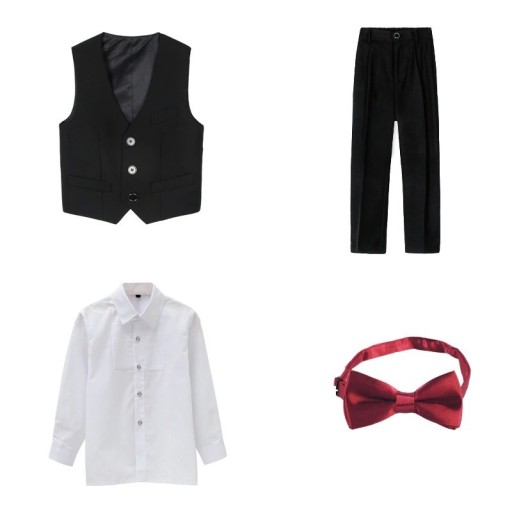Jongensvest, shirt en broek B1325