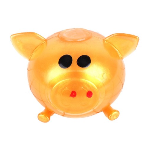 Jouet anti-stress cochon doré