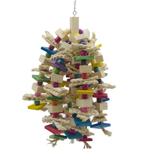 Jouet en bois pour oiseaux