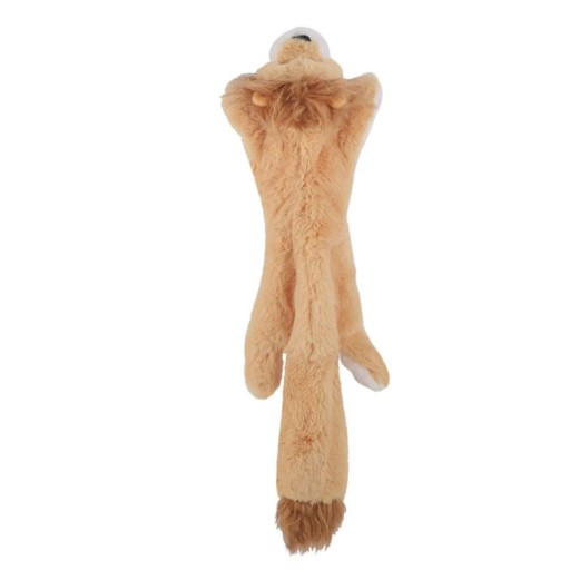 Jouet en peluche à couiner pour chiens 45 cm Lion sans rembourrage Jouet interactif résistant Jouet à couiner à mâcher Jouet doux pour chiens