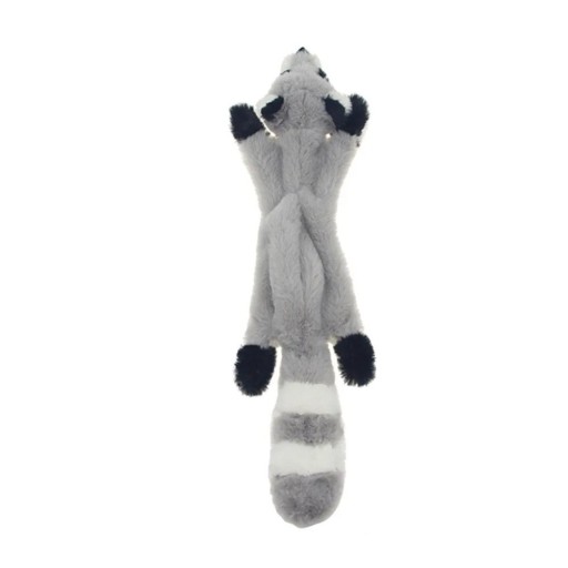 Jouet en peluche à couiner pour chiens 45 cm Raton laveur sans rembourrage Jouet interactif résistant Jouet à couiner à mâcher Jouet doux pour chiens