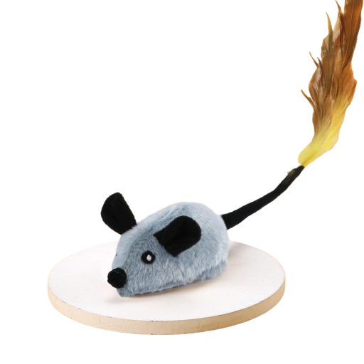Jouet en peluche autonome pour chats souris Jouet interactif pour chats en forme de souris jouets électriques pour chats Souris intelligente qui court jouets en peluche mobiles