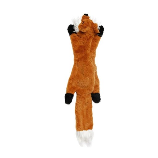 Jouet en peluche qui couine pour chiens 45 cm Renard sans rembourrage Jouet interactif résistant Jouet à mâcher Jouet doux pour chiens