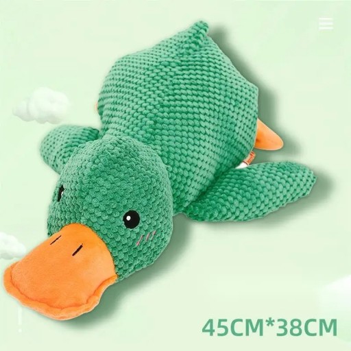 Jouet en peluche qui couine pour chiens et chats en forme de canard Jouet à mâcher résistant pour grands chiens Amusement et entraînement des animaux