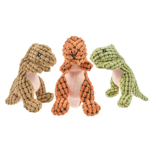 Jouet interactif en peluche pour chiens et chats en forme de dinosaure Jouet à mâcher résistant pour petits chiens et animaux de compagnie