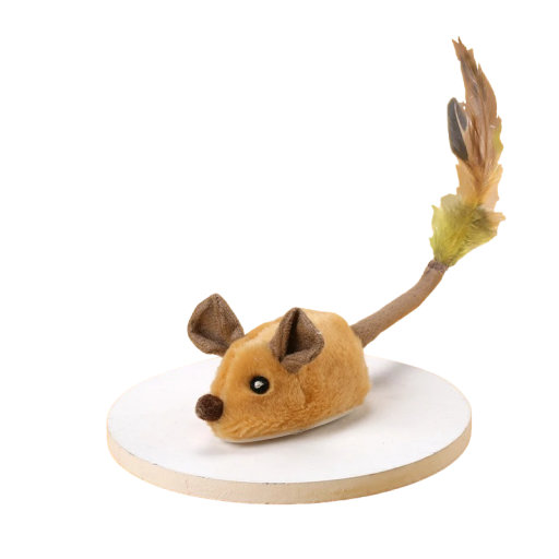 Jouet interactif pour chats en forme de souris Jouets en peluche auto-jouants jouets électriques mobiles pour chats Souris intelligente qui court