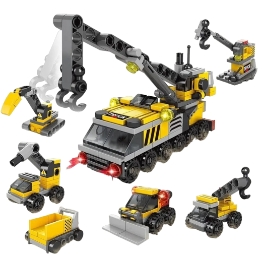 Jouet pliable 6 en 1 voitures de construction