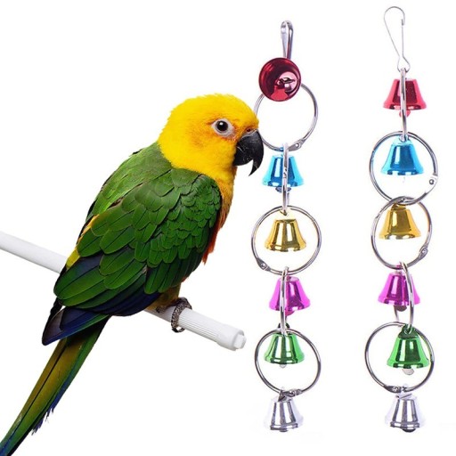 Jouet suspendu avec cloches pour oiseaux C859