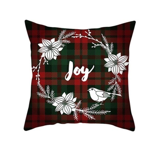 Jouluinen ruudullinen tyynyliina