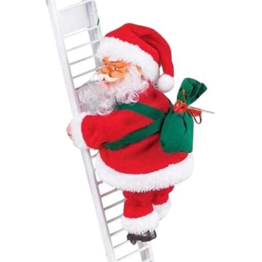 Joulukoriste Santa valkoisella tikkaalla Ripustettava Santa Claus parta ja hattu Kiipeilijä hahmo ikkunalle tai joulukuuseen