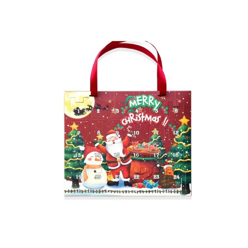 Joulun adventtikalenteri kultaketjuilla 16/17/18/19/20 cm Metalliseos Adventtikalenteri joulukoristeilla Santa ja hahmot