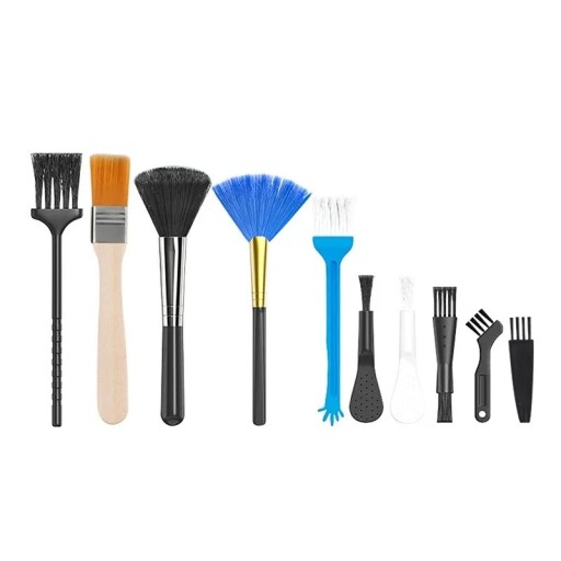 Juego de 10 cepillos de limpieza pequeños para teclado, PC, portátil, teléfono, coche, afeitadora, accesorios del hogar, polvo