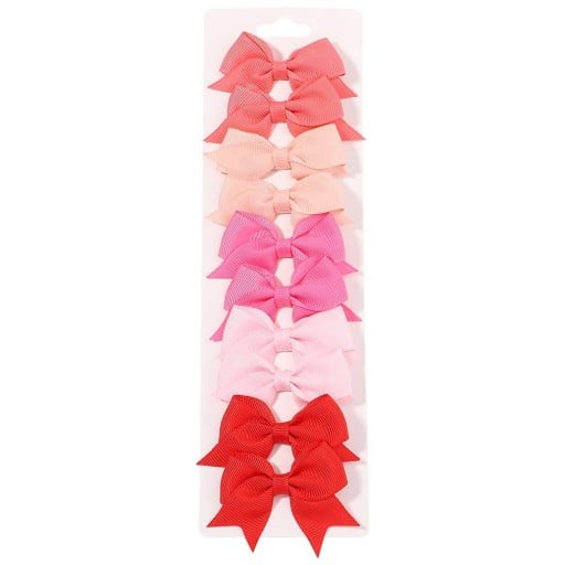 Juego de 10 pinzas para el pelo con lazo de 6,1 x 4,3 cm, elegantes pinzas para el pelo de colores, accesorios para niñas y mujeres, peinados