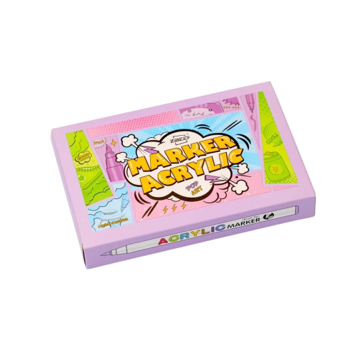 Juego de 18 rotuladores y pinceles acrílicos para pintar sobre textiles, piedras, cerámica, vidrio, lienzo. Materiales de arte para hacer tarjetas y decoraciones DIY.