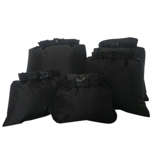 Juego de 5 bolsas secas impermeables para natación, de 1,5 a 6 l, con correa ajustable y hebilla, para acampar, hacer snorkel y playa.