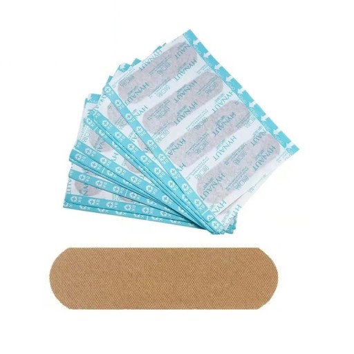 Juego de 50 tiritas médicas marrones de 22 x 72 mm Tiritas estériles para heridas Tiritas de primeros auxilios transpirables e hipoalergénicas