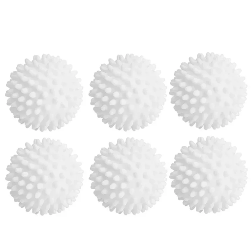 Juego de 6 bolas de secadora de 6 cm Bolas reutilizables con púas para suavizar la ropa Ahorro energético Alternativa ecológica al suavizante