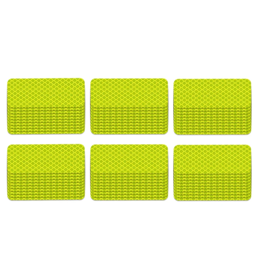 Juego de 60 pegatinas reflectantes para bicicleta de 30 x 80 mm, tiras de advertencia de seguridad para el cuadro de la bicicleta, reflectores nocturnos, visibilidad al aire libre.
