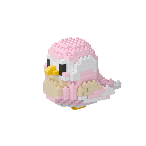 Juego de construcción 7,6 x 10 x 5,5 cm Loro rosa de mini bloques 244 piezas Alas móviles Modelo decorativo creativo para niños y adultos