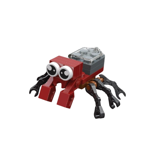 Juego de construcción 8 x 7 cm cangrejo rojo 20 piezas Modelo pequeño con extremidades móviles Figura adorable para construir Accesorio creativo
