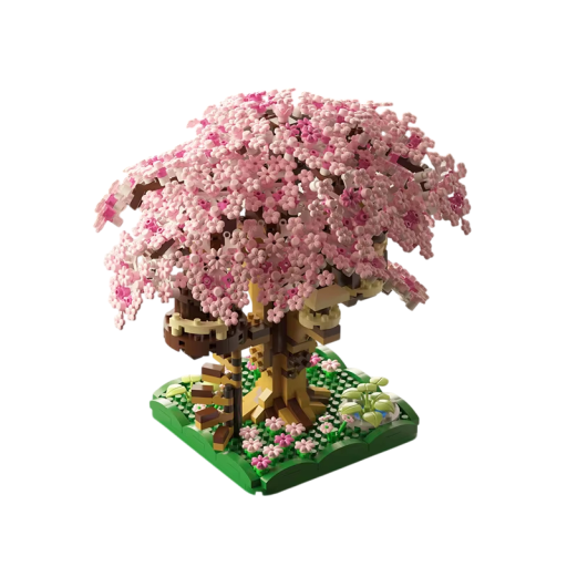 Juego de construcción original casa de árbol de cerezo Micropartículas pequeño kit de montaje modelo clásico detallado bloques de construcción creativos para crear
