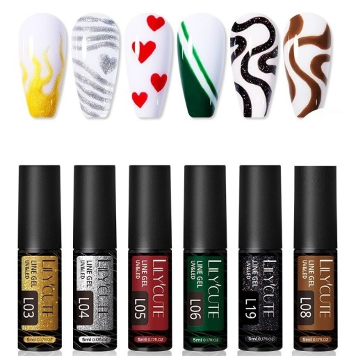 Juego de esmaltes de uñas 6 piezas J292
