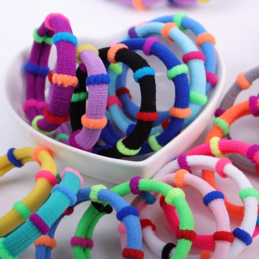 Juego de gomas para el pelo de colores - 20 uds.