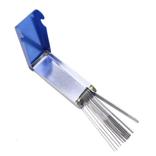 Juego de limas para ranuras de traste y cejuela, pulido de cejuelas, herramienta de ajuste de altura de cuerdas, accesorios de guitarra, color azul