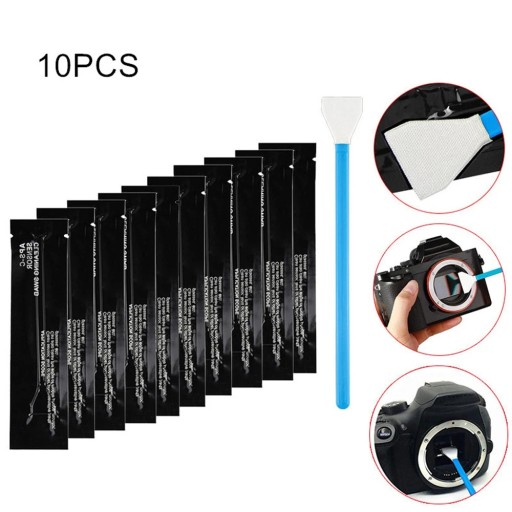 Juego de limpieza de 10 piezas para sensores CMOS/CCD de 16 mm Hisopos ultrafinos para cámaras APS-C y de fotograma completo Limpieza profesional sin contacto