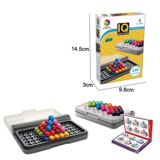 Juego de mesa de rompecabezas 3D de 9,8 x 14,5 x 3 cm, clásico tablero piramidal, rompecabezas de lógica, juguete educativo para entrenamiento cerebral para niños y adultos.
