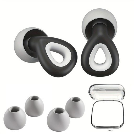 Juego de tapones de silicona para los oídos para dormir y nadar Reducción de ruido 3 tamaños de puntas suaves Protección auditiva y comodidad