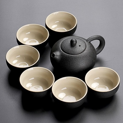 Juego de té de cerámica 7 piezas